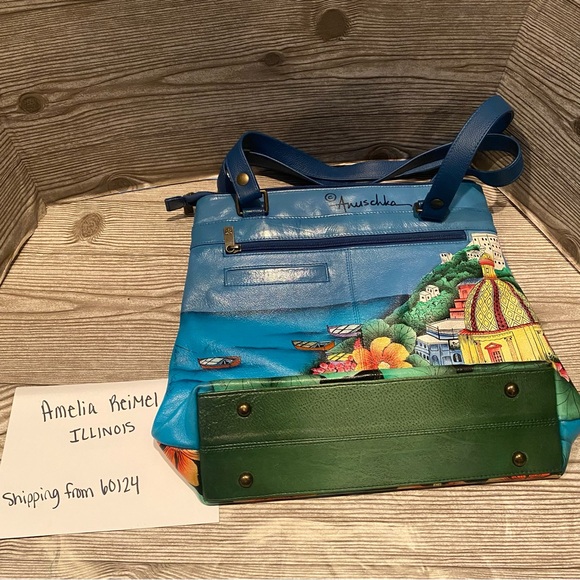 Used in Great Condition Anuschka Amalfi Dawn Large Shopper Purse - Picture 4 of 7